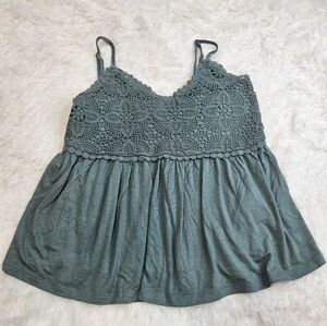 francesca's Reese Crochet Babydoll Top